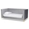 Baxton Studio Oksana Modern Contemporary Glam and Luxe Light Grey Velvet Fabric and Gold Finished Twin Size Daybed 174-10981-Zoro - alternate 1
